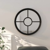 VidaXL Oglindă rotundă,negru,60x4 cm,fier,pentru utilizare &icirc;n interior