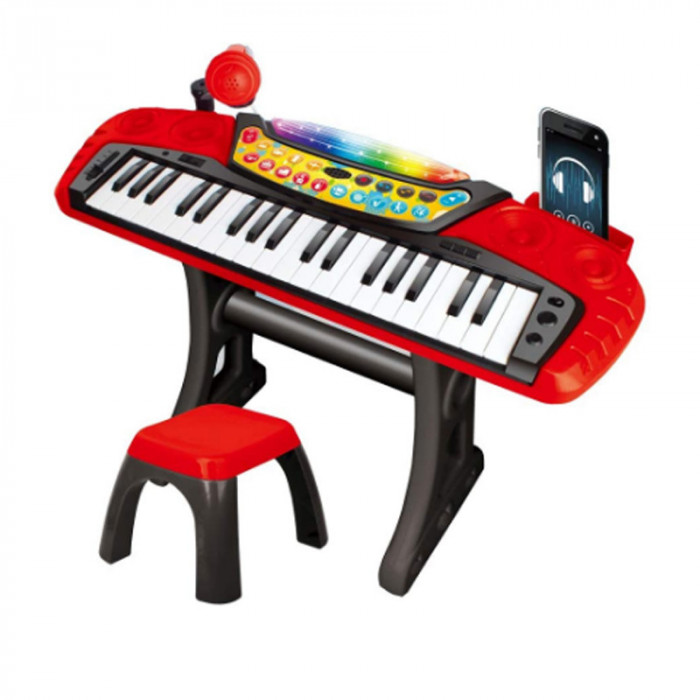 Orga electronica cu microfon Keyboards, 37 clape, stativ si scaun incluse, 3 ani+