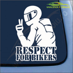 Respect For Bikers Model 2 -Stickere Auto-Cod:ESV-189 -Dim 25 cm. x 18.2 cm. foto