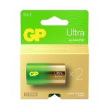 Set 2 baterii alkaline Ultra GP R20 tip D 2buc GP13AU-PGB2