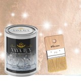 Vopsea decorativa de Lux, Argentina, cu Efect 3D Stelat, Roz Prafuit, 2 Litri si Pensula inclusă-Toro Decor