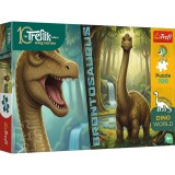 Puzzle Trefl 100 piese Brontosaurus Dino World pentru copii 5+