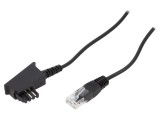 Cablu Goobay RJ45 - Mufă F TAE 3m Negru 51233 pentru Telefon