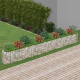 vidaXL Strat &icirc;nălțat gabion, 470x50x50 cm, fier galvanizat