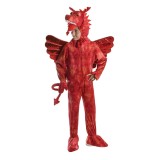 Costum dragon rosu KidMania&reg; pentru copii 10 ani 140 cm