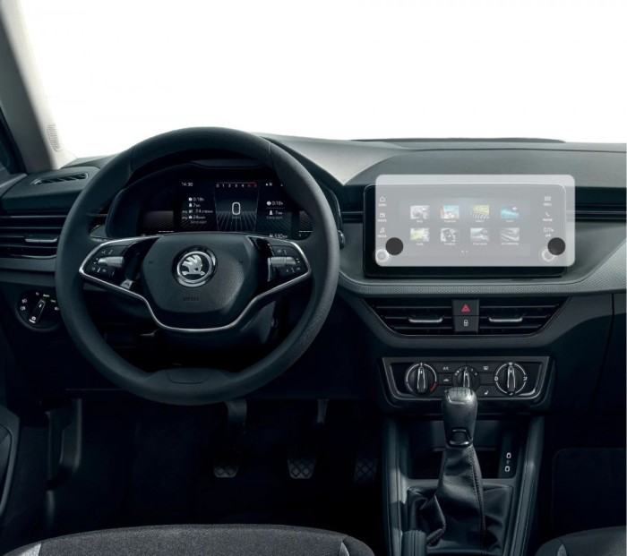 Folie Protectie Navigatie 8&amp;#039;&amp;#039; Skoda Scala 2023+, Duragon, protectie Display Navigatie, silicon Transparent, Anti-zgarieturi, kit instalare