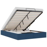 Cumpara ieftin Cadru de pat otoman fara saltea Albastru 140x200 cm tesatura