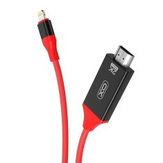 Cablu HDMI la Lightning XO GB006 1.8m, Full HD 1080P 2K, pentru iPhone si iPad, Rosu