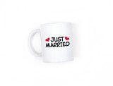 Cana alba personalizata Just Married, INOVATIX&reg;. 330ml