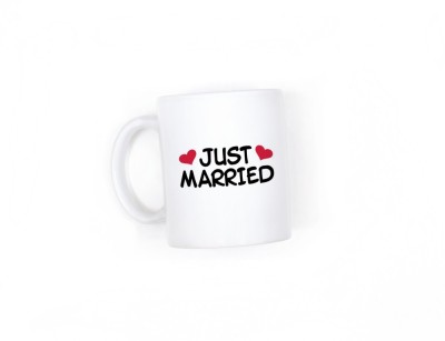 Cana alba personalizata Just Married, INOVATIX&amp;reg;. 330ml foto