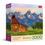 PUZZLE TREFL 2000 COLECTIA SUA VEDERE A MUNTILOR TETON CU POSTER INCLUS