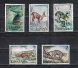 Set 5 timbre Spania 1972 &ndash; Fauna sălbatică din Spania -A62