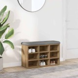 vidaXL Banchetă pantofar stejar artizanal 82x32x50 cm lemn prelucrat 857624