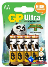 Baterie alcalina Kung Fu Panda 3 Po &amp;amp; Bao Jacket R6 (AA) 4 buc/blister Ultra GP foto