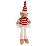 Figurina Craciun Ursulet textil multicolor II cm 11x6x34 H