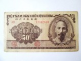 Rara! Vietnam 50 Dong 1951,bancnota din imagini la jumatate de pret