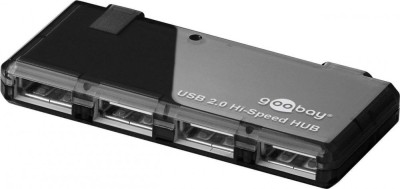 Mini HUB USB 4 port 2.0 negru Goobay foto