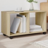 vidaXL Dulap cu roți, stejar sonoma, 72x33x42,5 cm, lemn prelucrat