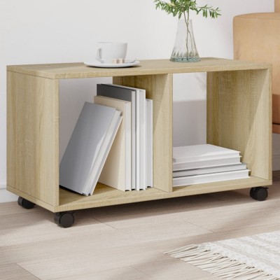 Gossi dulap cu roti, stejar sonoma, 72x33x42,5 cm, lemn prelucrat foto