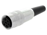 Conector M16 Mufă Mamă 6 PIN 250V 5A Drept, Lumberg