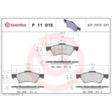 Placute frana Chrysler Voyager 4 (Rg Rs) 09.99-12.08, Voyager 4 Van (S) 09.99-12.08; Dodge Caravan (Rg) 02.00-12.07, Fata, BREMBO