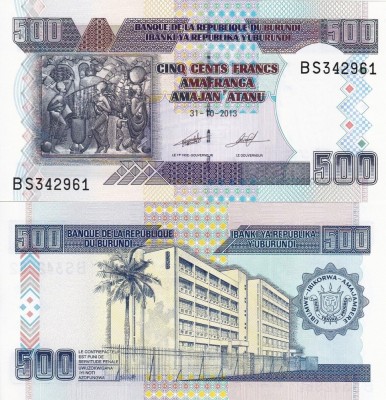 BURUNDI 500 francs 2013 UNC!!! foto