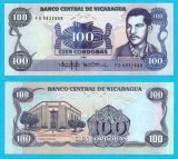 Nicaragua (pick 154) 100 Cordobas 1985 UNC-; Rigoberto L&oacute;pez P&eacute;rez