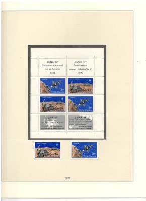 ROMANIA.1971/75 ALBUM LINDNER. Colectie timbre nestampilate foto