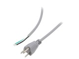 Cablu 3x18AWG NEMA 5-15 (B) 2m gri 10A 125V PVC