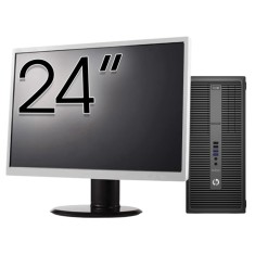 Pachet Calculator Second Hand HP 800 G2 Tower, Intel Core i5-6500 3.20GHz, 16GB DDR4, 512GB SSD + Monitor 24&amp;quot; NewTechnology Media