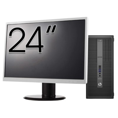 Pachet Calculator Second Hand HP 800 G2 Tower, Intel Core i5-6500 3.20GHz, 16GB DDR4, 512GB SSD + Monitor 24&amp;amp;quot; NewTechnology Media foto