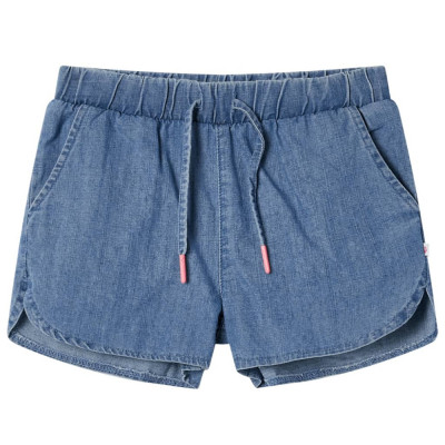 Pantaloni scurți pentru copii, albastru denim, 128 foto