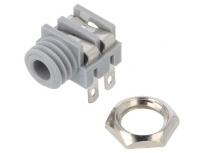 Soclu Jack 3,5mm Mono Unghi 90&amp;deg; Gri foto
