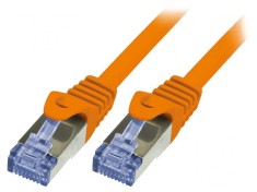 Patch cord S/FTP Cat6a Cu LSZH Portocaliu 0.25m foto
