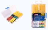 Set 60 Buc Varnish Termocontractibil Diverse Dimensiuni (3-10mm), Rosu, Verde, Galben, Izolatie Cabluri Auto, Electrică Auto
