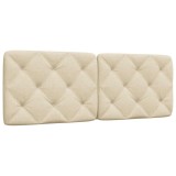 VidaXL Pernă pentru tăblie de pat, crem, 120 cm, material textil