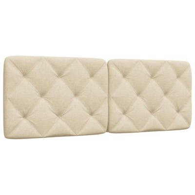 vidaXL Pernă pentru tăblie de pat, crem, 120 cm, material textil 4019217 foto
