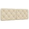 vidaXL Pernă pentru tăblie de pat, crem, 120 cm, material textil 4019217