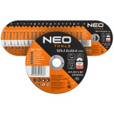 Set 25 discuri taiere metal si INOX 125 x 1,0 x 22,23 mm NEO TOOLS