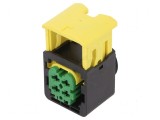Conector automotive mufă mamă pe cablu PIN 4 verde -40&divide;140&deg;C, TE Connectivity