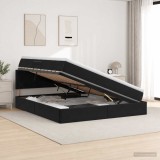 Cumpara ieftin Pat cu LED si saltea Negru 160 x 200 cm Catifea