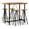 VidaXL Set mobilier de bar, 5 piese, lemn masiv reciclat 275143