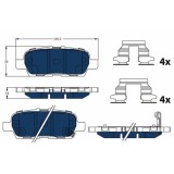 Placute frana Nissan Leaf (Ze0) 11.10-12.17, Nv200 / Evalia Bus 07.10-, Nv200 Box 02.10-, Spate, TRW