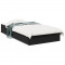 vidaXL Cadru de pat cu sertare, negru, 90x200 cm, lemn prelucrat