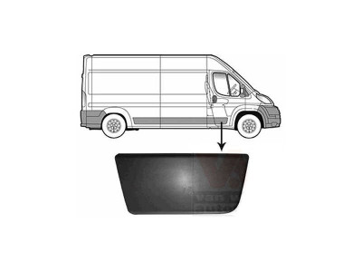 Bandou usa Fiat Ducato (250), 09.2006-08.2014; Peugeot Boxer (250), 09.2006-08.2014 , Citroen Jumper (250), 09.2006-08.2014, fata, Stanga, negru; usa foto