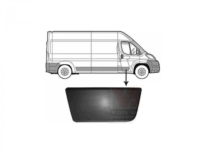 Bandou usa Fiat Ducato (250), 09.2006-08.2014; Peugeot Boxer (250), 09.2006-08.2014 , Citroen Jumper (250), 09.2006-08.2014, fata, Stanga, negru; usa