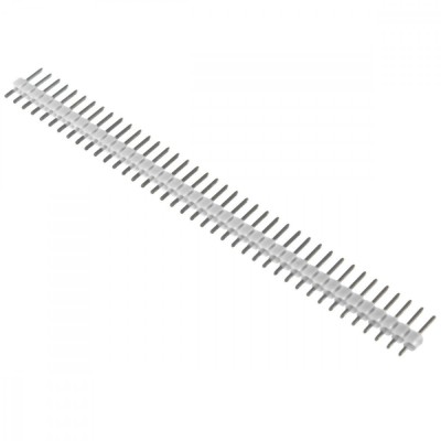 Bareta pini 2.54mm tata ( culoare: ALB ) / 1x40 pin header male Arduino (b.097) foto