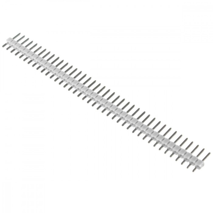 Bareta pini 2.54mm tata ( culoare: ALB ) / 1x40 pin header male Arduino (b.097)