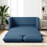 VidaXL Canapea extensibilă 2 &icirc;n 1, albastru, 112x174x55 cm textil