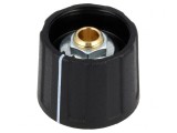 Buton Rotativ Indicator Negru ABS 4mm 20x15.5mm